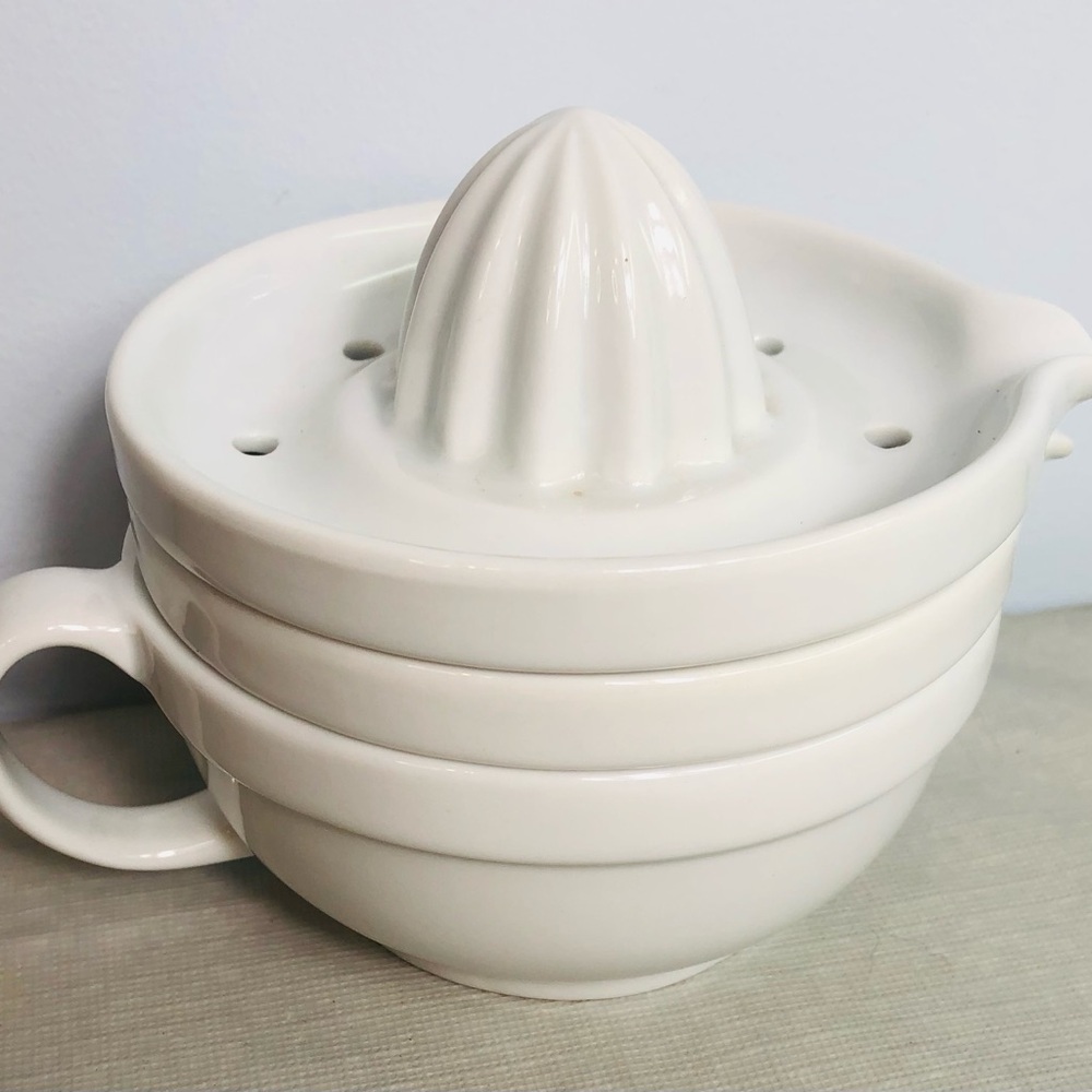 3 Pc Vintage Cordon Bleu Citris Juicer Reamer Porcelain